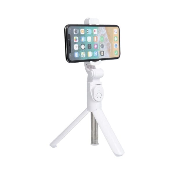 Combo selfie stick with tripod and remote control bluetooth white SSTR-12 – Bild 4