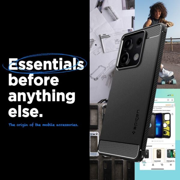 SPIGEN case RUGGED ARMOR case for XIAOMI REDMI NOTE 13 5G matte black – Bild 5