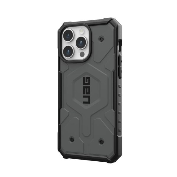 ( UAG ) Urban Armor Gear Pathfinder compatible with Magsafe for IPHONE 15 PRO MAX silver – Bild 5