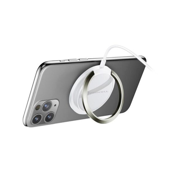 FORCELL F-ENERGY PowerPod wireless charger compatible with MagSafe with ring/kick stand 2A 15W white – Bild 2