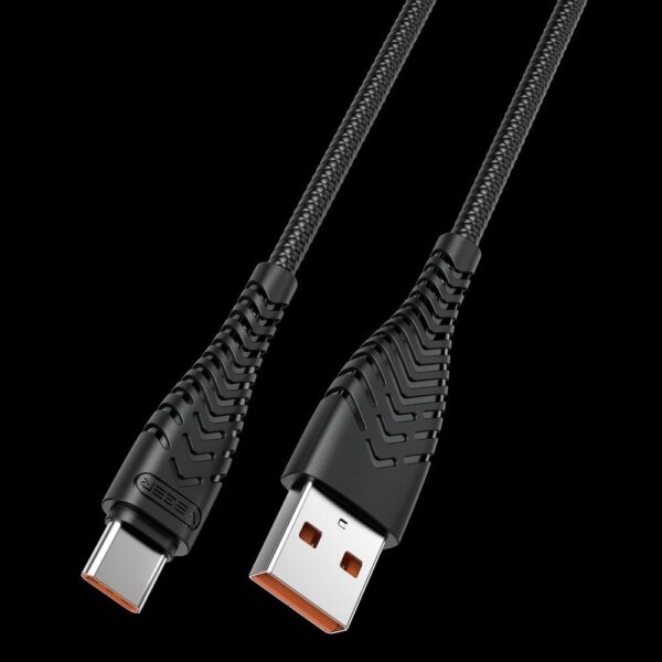 VEGER cable USB A to Type C 2,4A V104 1,2 m black – Bild 3