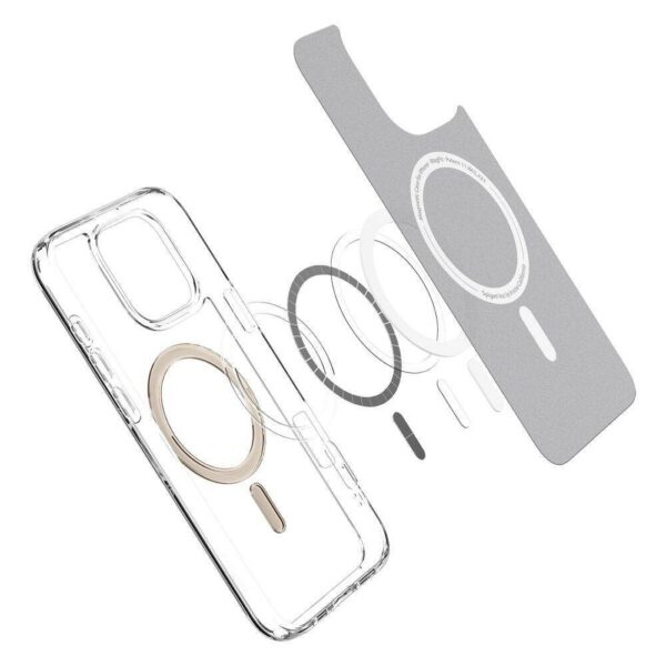SPIGEN case ULTRA HYBRID MAG compatible with MagSafe for IPHONE 16 Pro Max gold – Bild 5