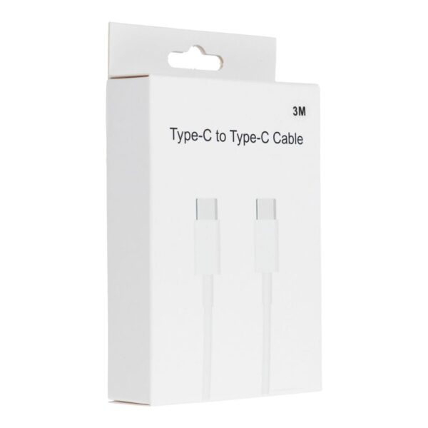 Cable Type C to Type C PD QC3.0 3A 30W HD26 BOX 3 m white – Bild 2