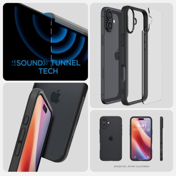SPIGEN case ULTRA HYBRID for IPHONE 16 Plus matte black – Bild 5