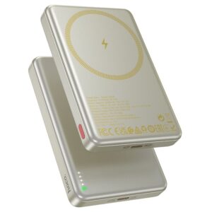 HOCO powerbank 10 000 mAh compatible with MagSafe PD QC 2A 20W Q26A titanium gold