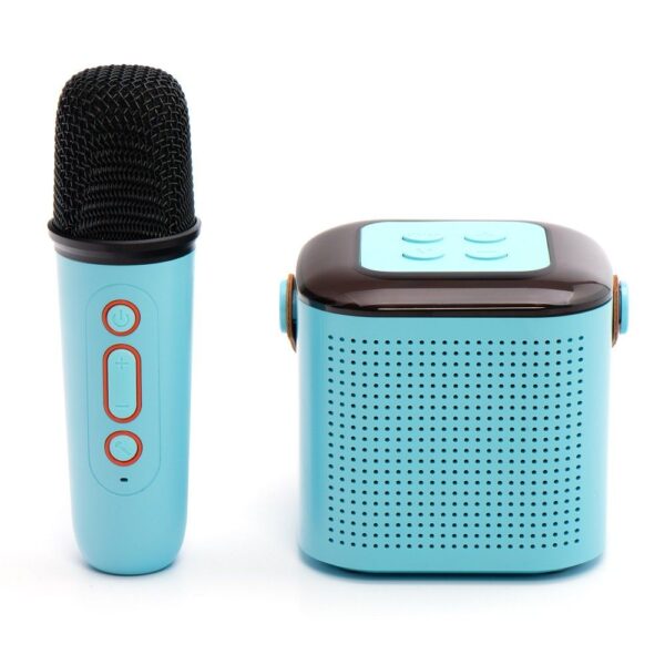 Speaker bluetooth Mini + wireless microphone LED Y1 blue – Bild 3