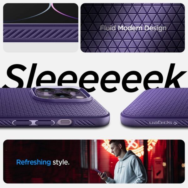 SPIGEN case LIQUID AIR for IPHONE 14 Pro Max deep purple – Bild 5
