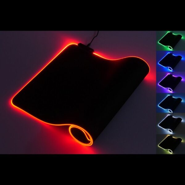 Gaming mouse and keyboard pad 800 x 300 x 3 mm with light black – Bild 5