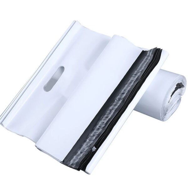 Courier foil bags with handle 350 x 460 mm + 70 mm handle RC090 50 pcs white – Bild 4
