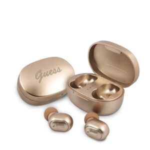 Bluetooth Earphones Stereo TWS GUESS V5.0 4H MUSIC TIME with docking station gold ( GUTWST30GO )