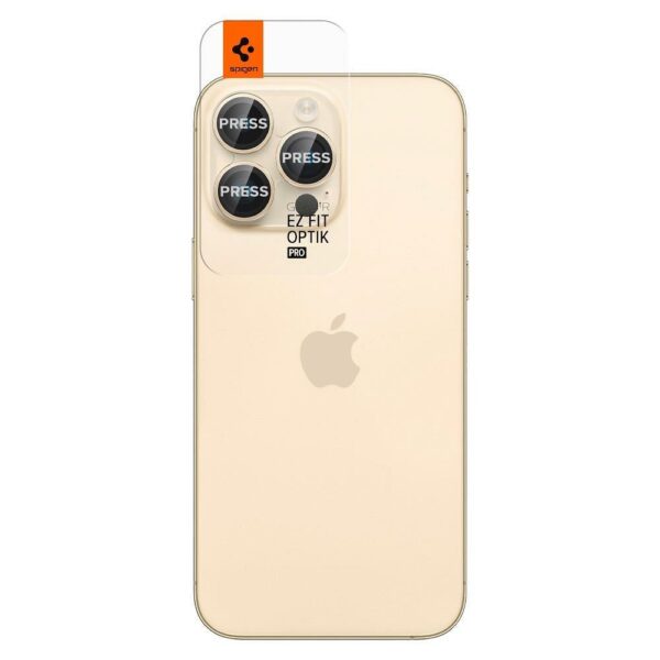 SPIGEN camera protector OPTIK.TR ”EZ FIT” 2-pack for IPHONE 14 Pro / 14 Pro Max gold – Bild 2
