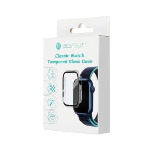 Bestsuit Case with Hybrid Glass for Apple Watch 10 46mm - transparent