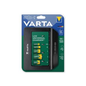 VARTA LCD UNIVERSAL CHARGER + 57688 9V, R14, R20 (without batteries)