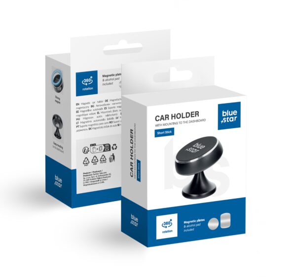 BLUE STAR SHORT STICK magnetic desk holder black