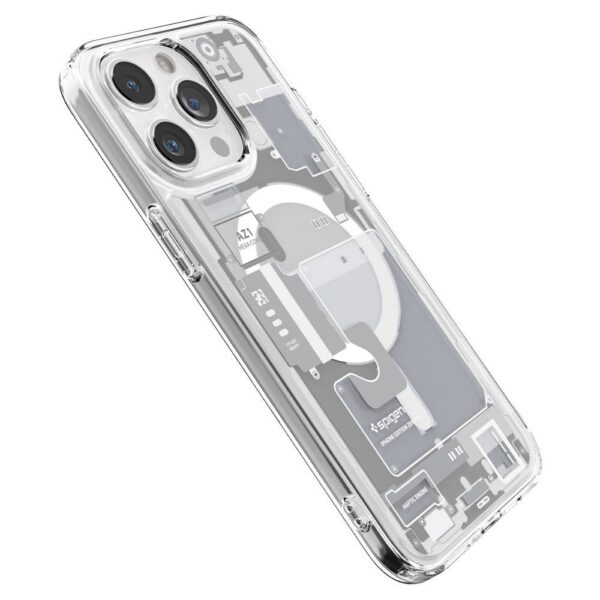 SPIGEN case ULTRA HYBRID MAG compatible with MagSafe for IPHONE 15 Pro zero one white – Bild 2