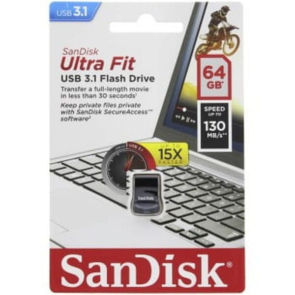 SANDISK pendrive ULTRA FIT 64GB 130MB/s USB 3.2 Gen1 – Bild 5