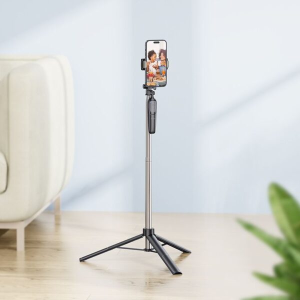 HOCO selfie stick with bluetooth remote control tripod K19 black – Bild 4