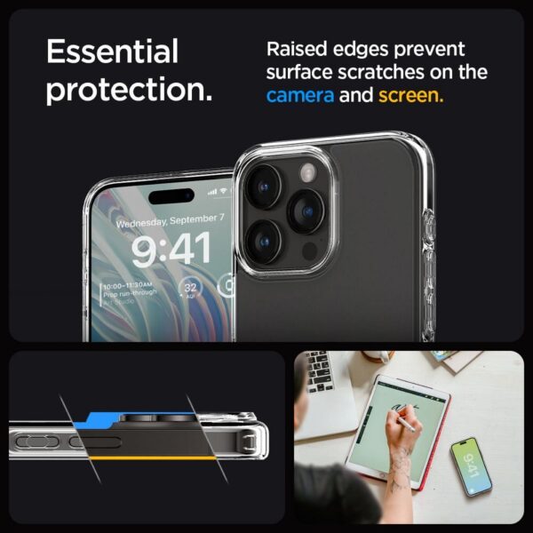 SPIGEN case ULTRA HYBRID for IPHONE 15 Pro frost clear – Bild 3
