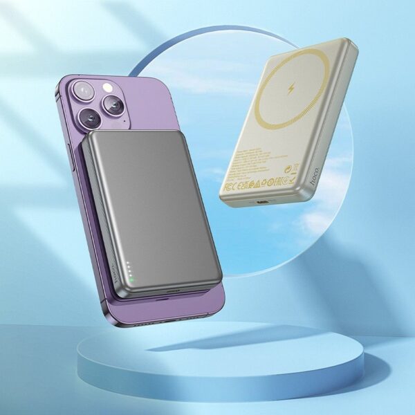 HOCO powerbank 10 000 mAh compatible with MagSafe PD QC 2A 20W Q26A titanium gold – Bild 4