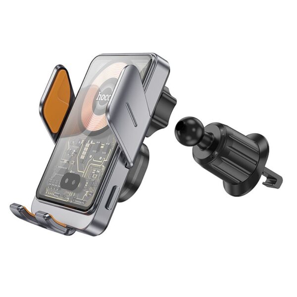 HOCO car holder with wireless charging for air vent 15W HW7 gray – Bild 4