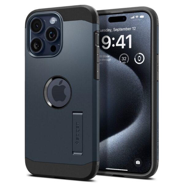 SPIGEN case TOUGH ARMOR MAG compatible with MagSafe for IPHONE 15 Pro Max metal slate – Bild 3