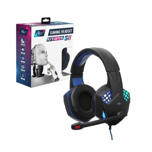 Headphones gaming with microphone ART G11 with light – Bild 3
