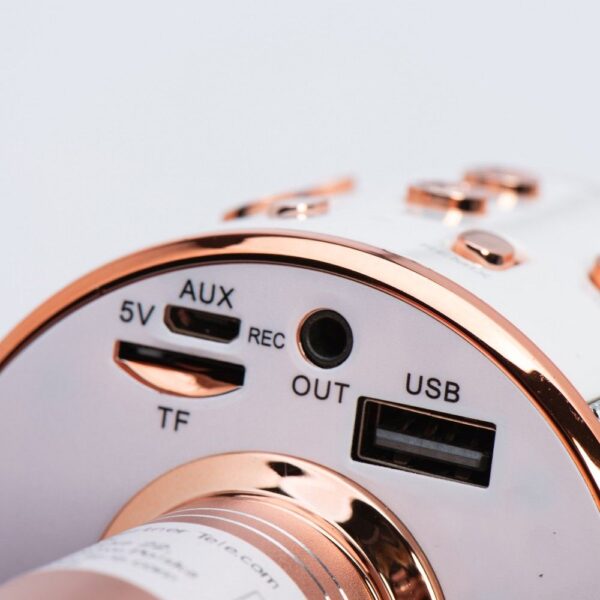 Multimedia karaoke microphone CR58 pink gold – Bild 5