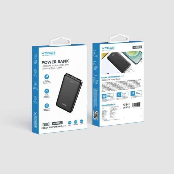 VEGER powerbank 10 000 mAh 2A A10 (W1065) black – Bild 5