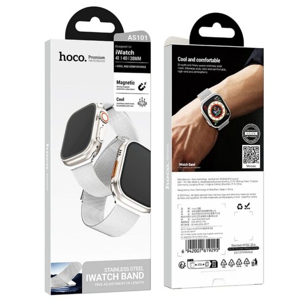 HOCO strap for Apple Watch 38 / 40 / 41 mm AS101 metal gray – Bild 2