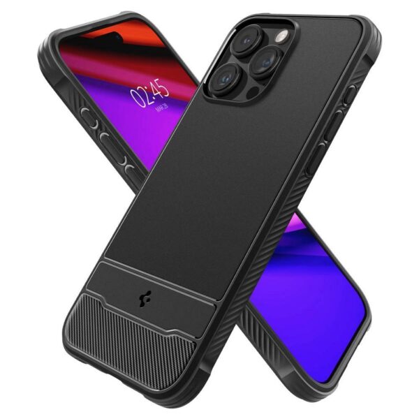SPIGEN case RUGGED ARMOR MAG compatible with MagSafe for IPHONE 15 Pro Max matte black – Bild 2