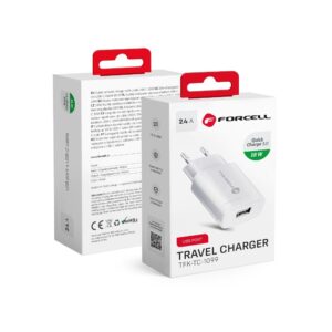 FORCELL F-ENERGY TFK-TC-1099 travel charger USB A QC3.0 2,4A 18W white