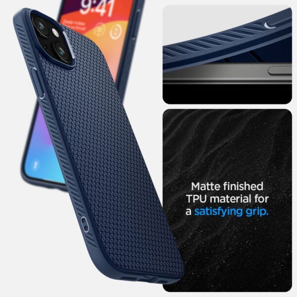 SPIGEN case LIQUID AIR for IPHONE 15 navy blue – Bild 3