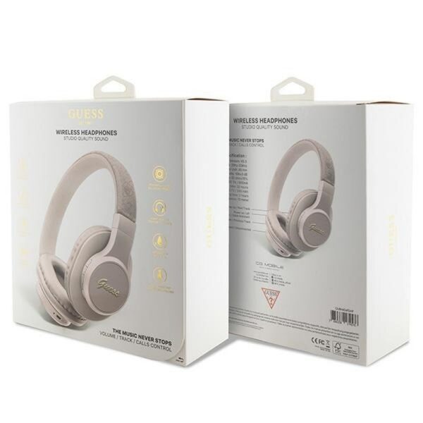 GUESS wireless headphones bluetooth GUBH604GEMP (4G Script) pink – Bild 2