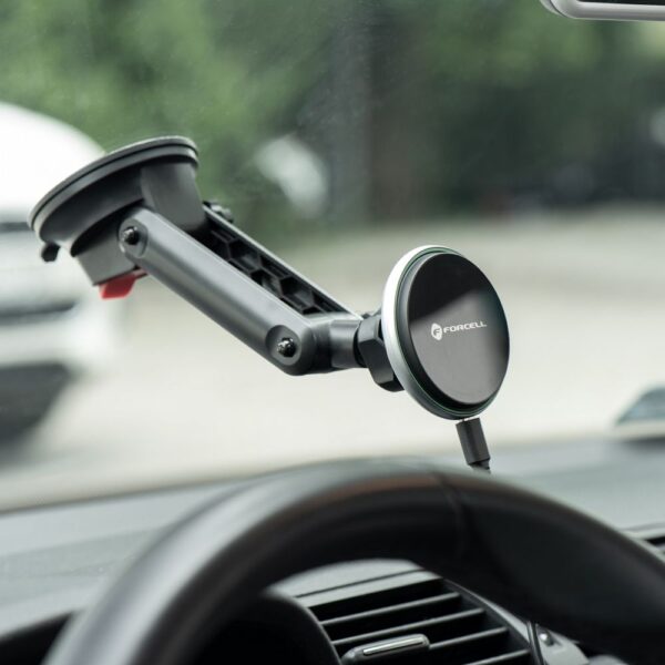 FORCELL car holder to center console/window with wireless charging support MagSafe 15W HS2 – Bild 5