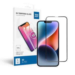 Tempered Glass Blue Star - APP IPHONE 13 Pro Max/14 Plus 5D Full Cover black