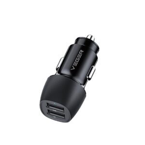 VEGER car charger 2 x USB A 3,4A 17W CC316-2A black