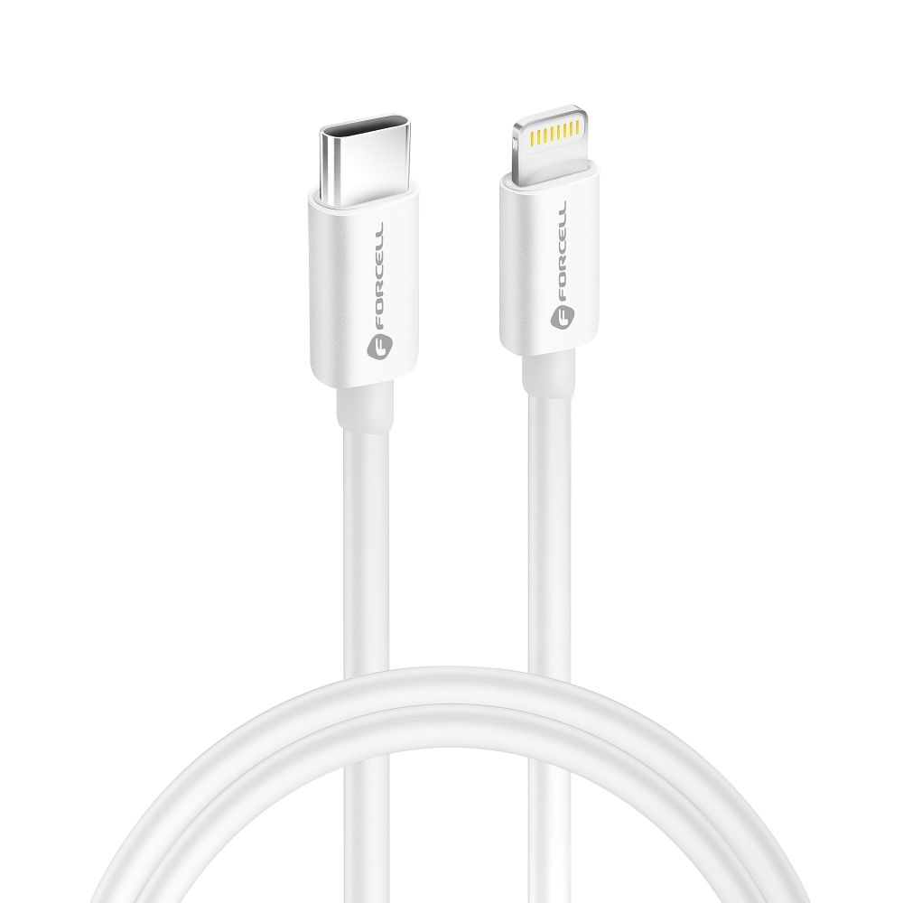 FORCELL F-ENERGY C901 cable Type C to Lightning MFi PD 3A 30W 1 m white – Bild 4