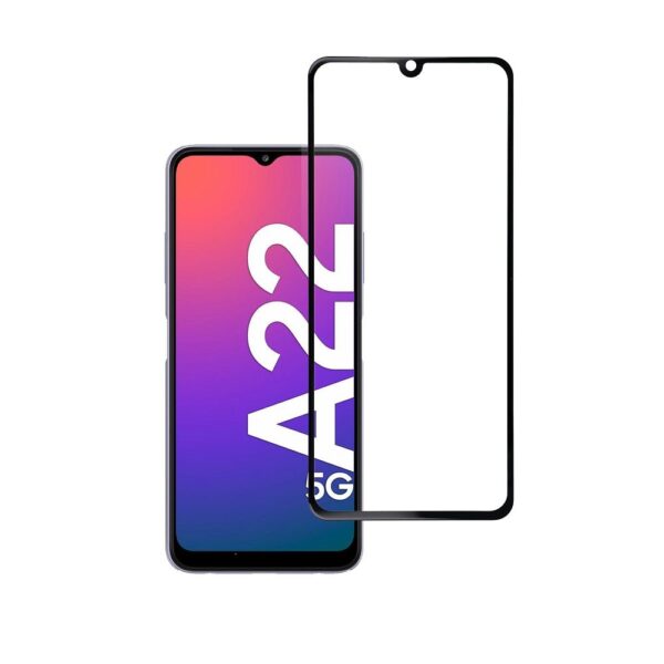 Tempered Glass Blue Star - SAMSUNG A22 LTE Full Face (full glue with frame/small size) - black Tempered Glass Blue Star – Bild 3