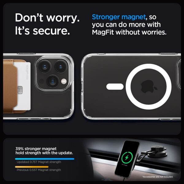 SPIGEN case ULTRA HYBRID MAG compatible with MagSafe for IPHONE 15 Pro white – Bild 4