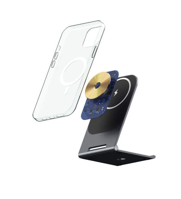 VEGER desk stand with wireless charger compatible with MagSafe 2A 15W Y56 black