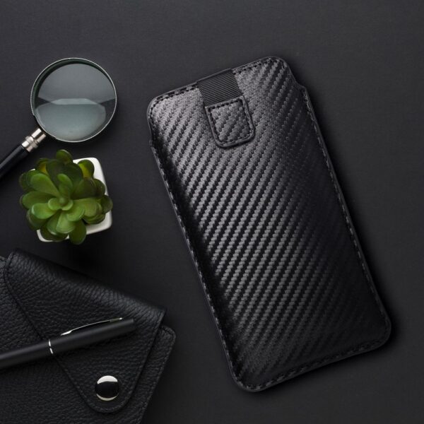 POCKET Carbon Universal Case - Size 15 - for SAMSUNG A41 / S20 / A6 2018 / A20e HUAWEI P20 / Y5 2019 – Bild 4