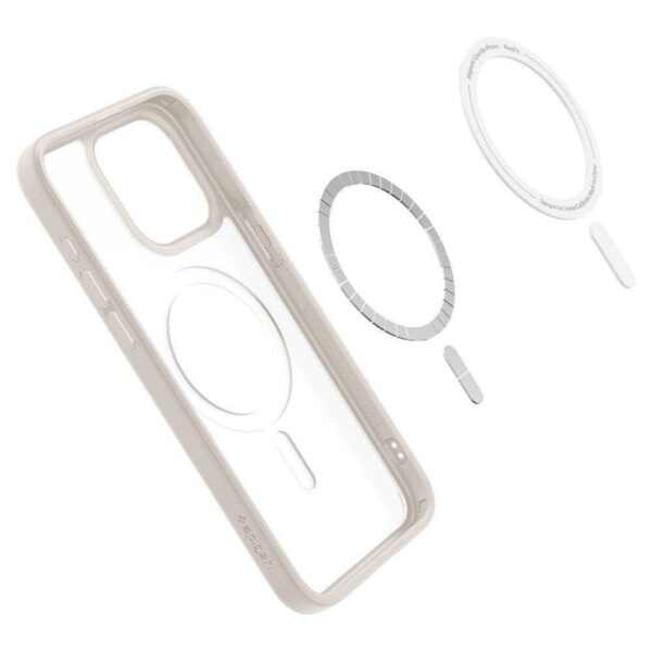 SPIGEN case ULTRA HYBRID MAG compatible with MagSafe for IPHONE 16 Pro Max frost natural titanium – Bild 3