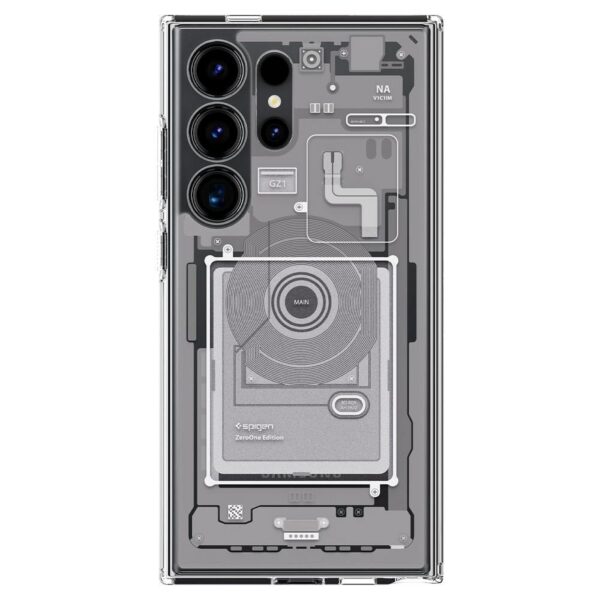 SPIGEN case ULTRA HYBRID for SAMSUNG S24 Ultra zero one white – Bild 2