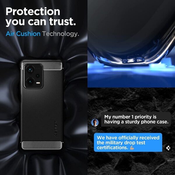 SPIGEN case RUGGED ARMOR case for XIAOMI Redmi Note 12 Pro Plus 5G matte black – Bild 3