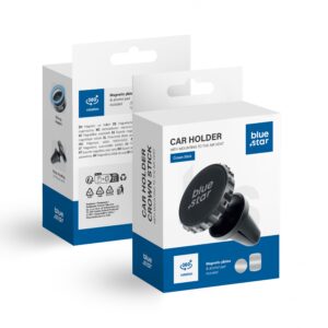 BLUE STAR CROWN MAGNETIC air vent car holder black