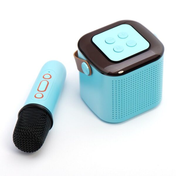 Speaker bluetooth Mini + wireless microphone LED Y1 blue – Bild 2