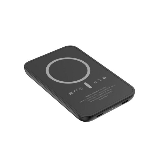 VEGER powerbank 5 000 mAh with wireless charging compatible with MagSafe PD QC3.0 2A 20W MagOn Kick (V0553P / W0553P) black – Bild 4
