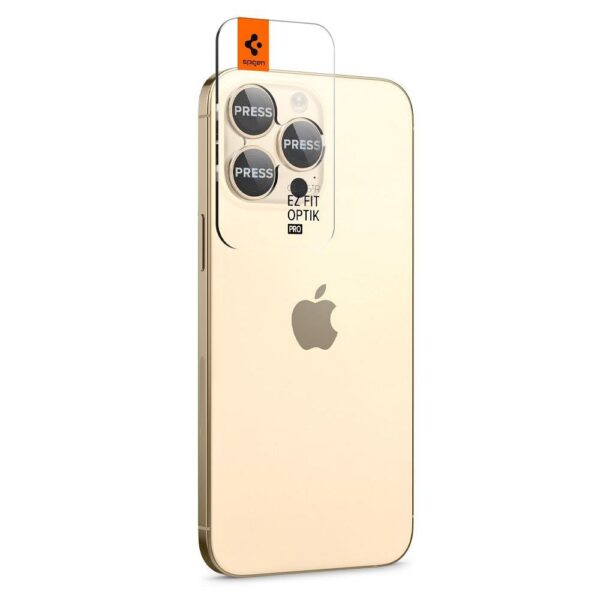 SPIGEN camera protector OPTIK.TR ”EZ FIT” 2-pack for IPHONE 14 Pro / 14 Pro Max gold – Bild 5