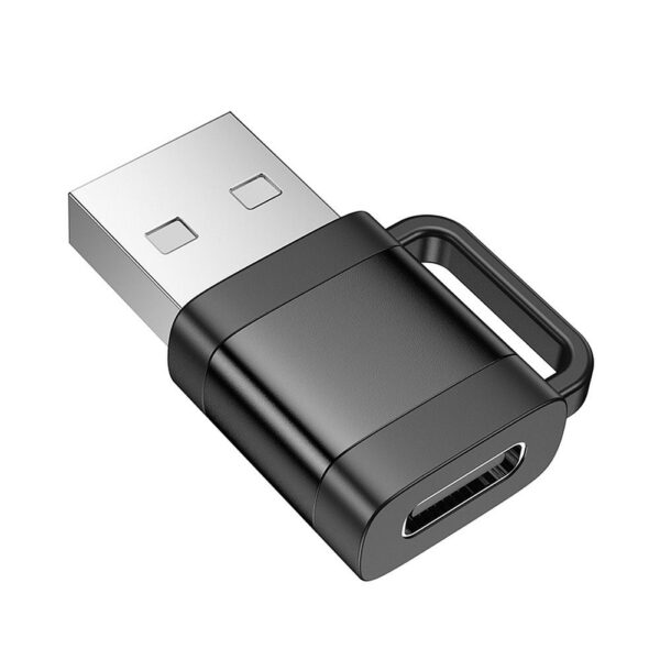 HOCO adapter OTG USB A (male) to Type C (female) 3A UA31D black – Bild 3