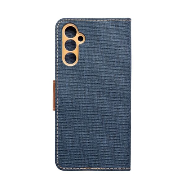 CANVAS Book case for SAMSUNG A14 4G / A14 5G navy blue – Bild 3